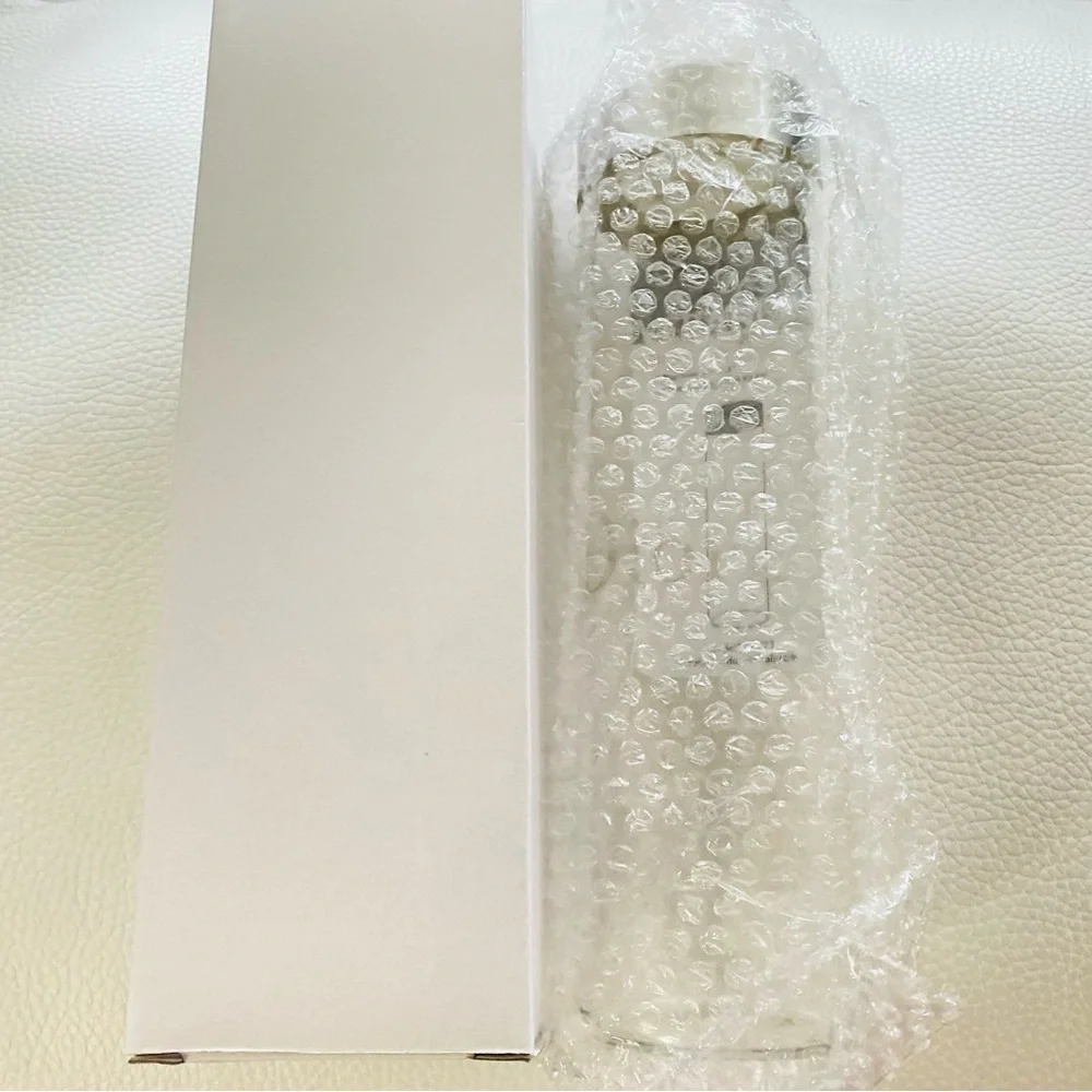 Dior Transparent Glass Bottle with Silver Lid